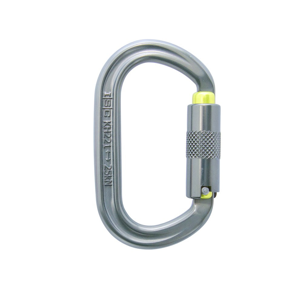 ISC Oval Karabiner 3-Pack — Lemon/Titanium