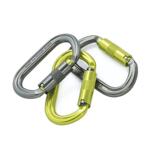 ISC Oval Karabiner 3-Pack — Lemon/Titanium