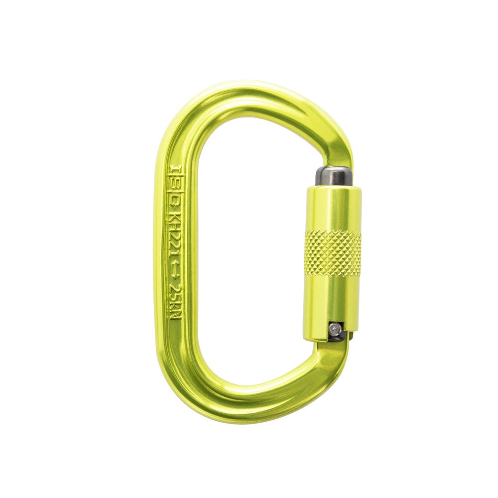 ISC Oval Karabiner 3-Pack — Lemon/Titanium