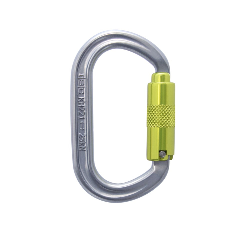 ISC Oval Karabiner 3-Pack — Lemon/Titanium