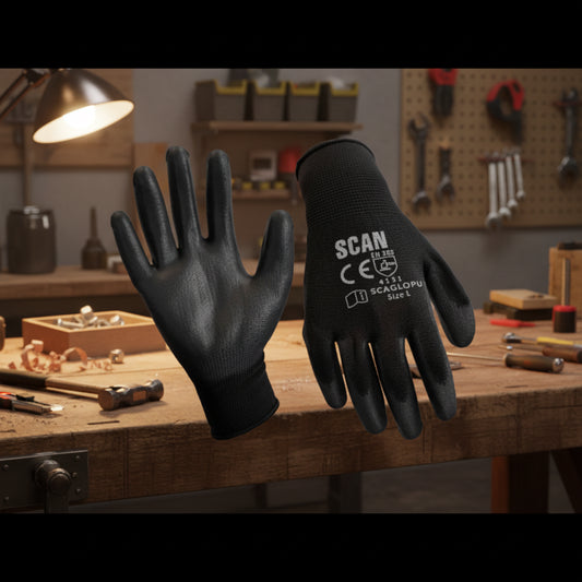 Black PU Coated Gloves